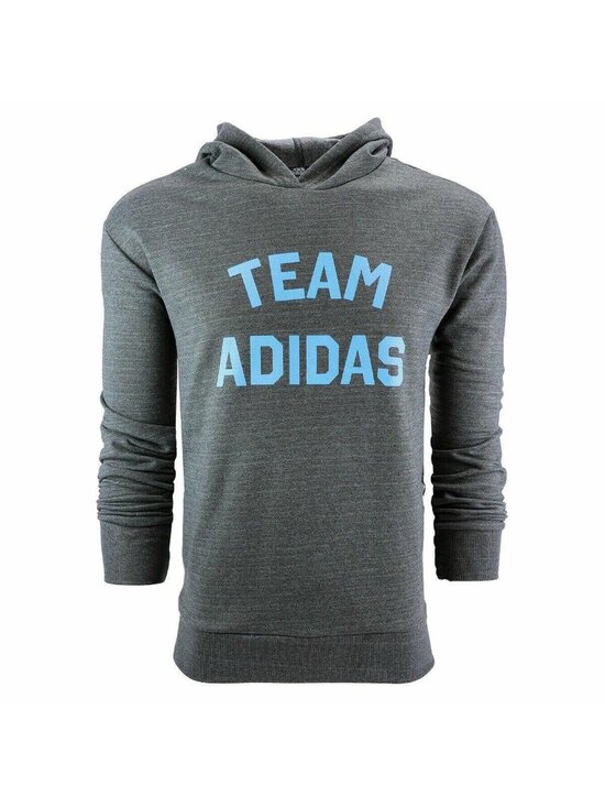 adidas Other - adidas Men's Team Performance Pullover Hoodie Large Carbon Heather Blue